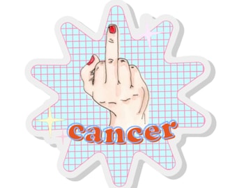 F Cancer Acrylic Pin