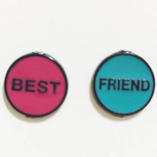 Best Friend Enamel Pin Best Friend Heart Enamel Pin Best Etsy UK
