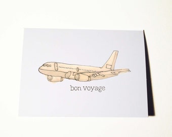 Personalised Bon Voyage Plane Classic Bon Voyage Travel Card