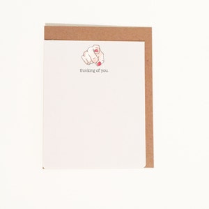 Penser à vous flat note card