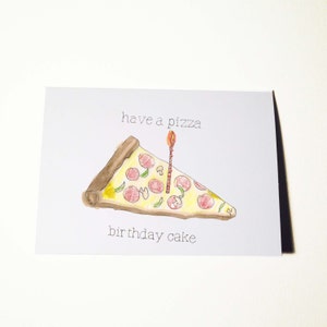 Pizza Geburtstag Tortenkarte