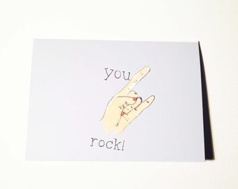 Vous carte de remerciement Rock