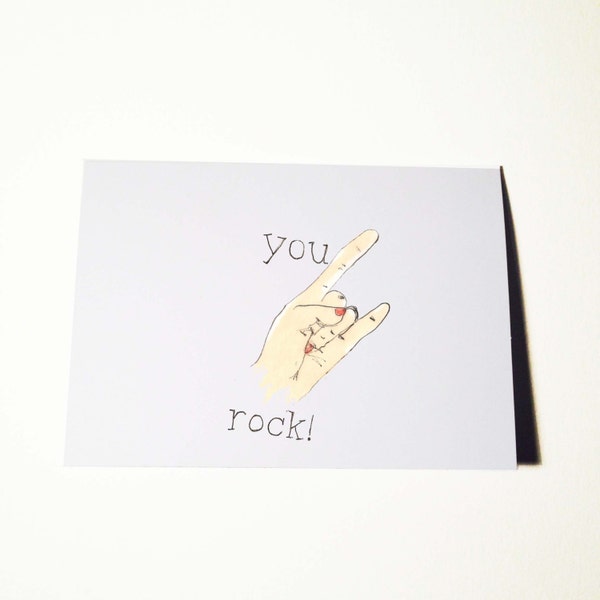 Thanks Punk Punk Rock Thank You Card - Etsy