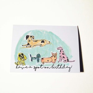 Spotty Dog Geburtstagskarte