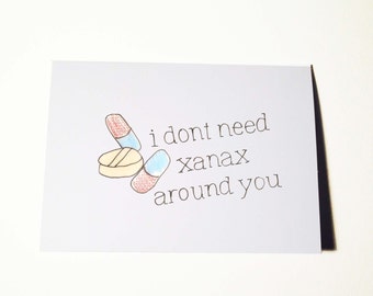 Xanax Humor Card