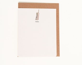 Hello Flat Note Card