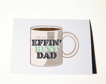 Best Dad Father's Day Coffee Card