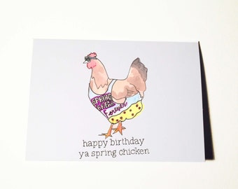 Frühling Huhn Geburtstagskarte