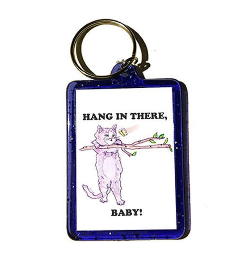 hang in there, baby keychain image 1
