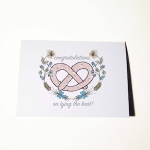 Pretzel Wedding Card