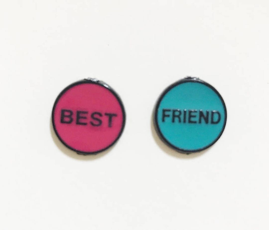 Best Friend Enamel Pin Set - Etsy