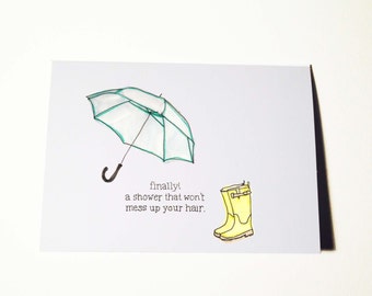 Tarjeta de ducha nupcial