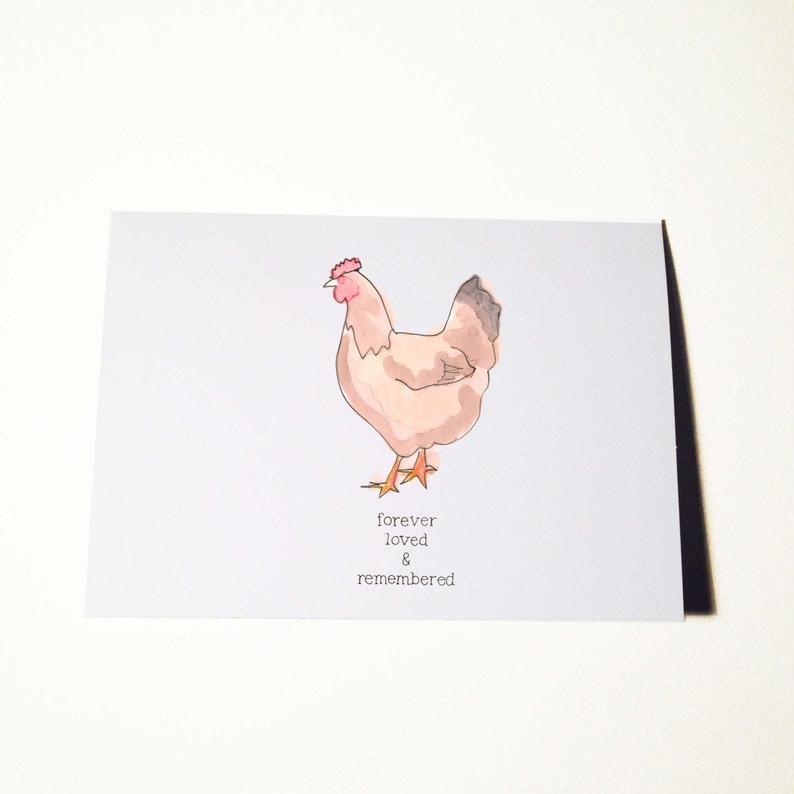 Pet Sympathy Chicken Card image 1