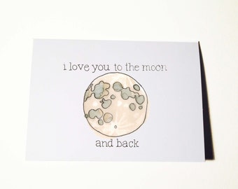 Moon and Back Card