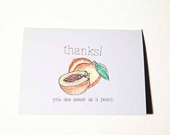 Peachy Thank You Card