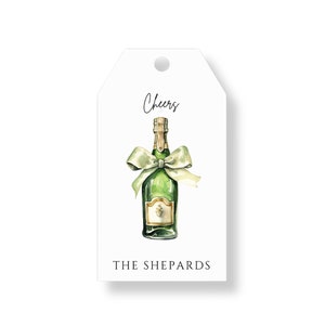Personalized Champagne Gift Tags, Holiday Gift Tags