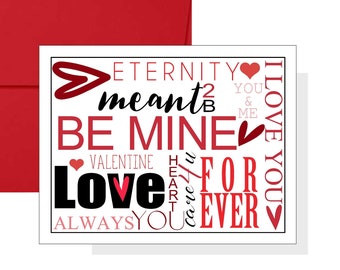 Valentine's Day Cards, Happy Valentine's Day Greeting Card, Single Card