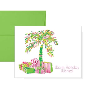 Palm Tree Christmas Cards, Set of 10