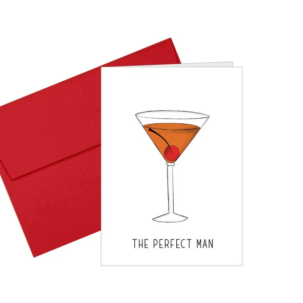 Funny Manhattan Card, Cute Greeting Card, Single Card