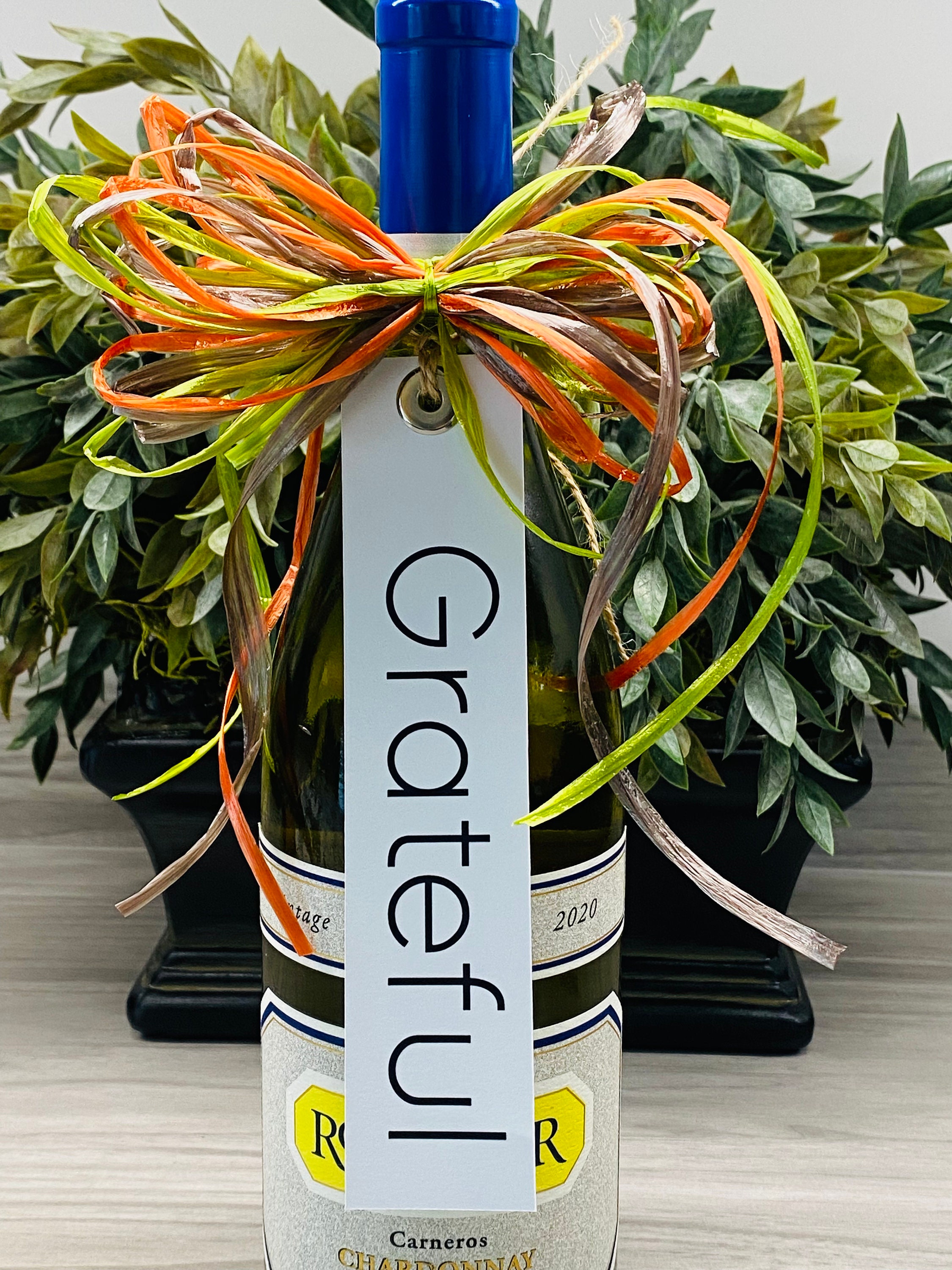 Grateful Gift Tags Wine Gift Tags Set of 4 | Etsy