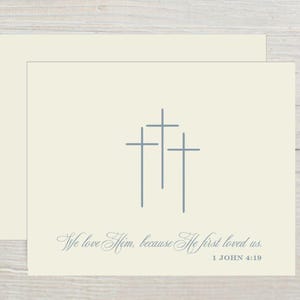 Christian Stationery | Religious Greeting Cards | Bible Note Cards | 1 John 4:19