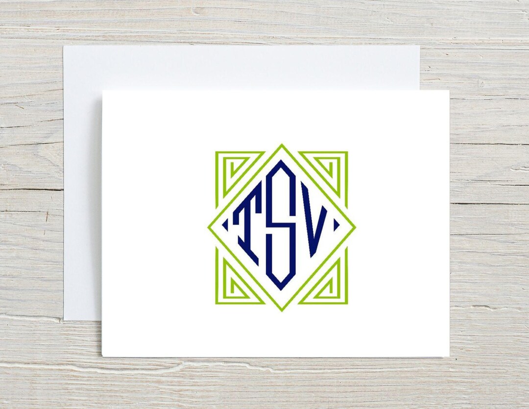 Personalized Stationery Set, Monogrammed Notecards, Set of 10 Cards - Etsy