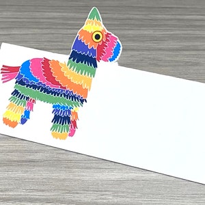 Pinata Place Cards, Fiesta Party Decor, Cinco de Mayo Party Supplies, Set of 8 Escort Cards