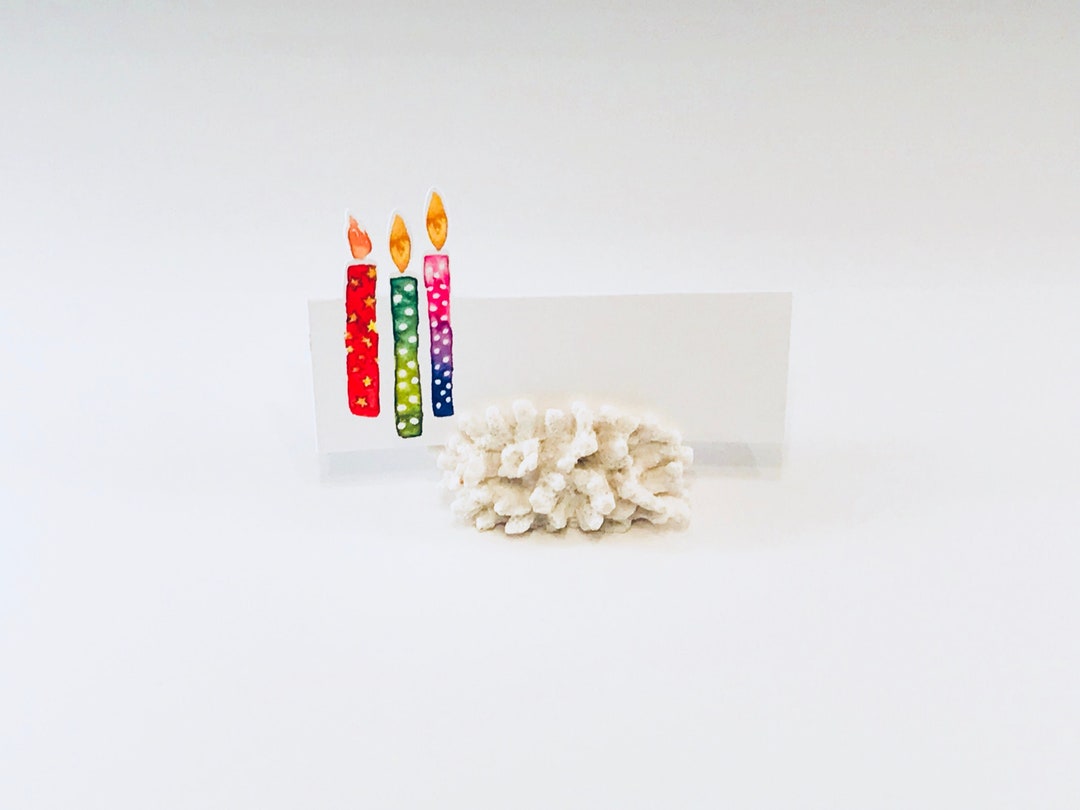 Birthday Candle Place Cards, Table Decor, Name Cards, Set of 8 Etsy