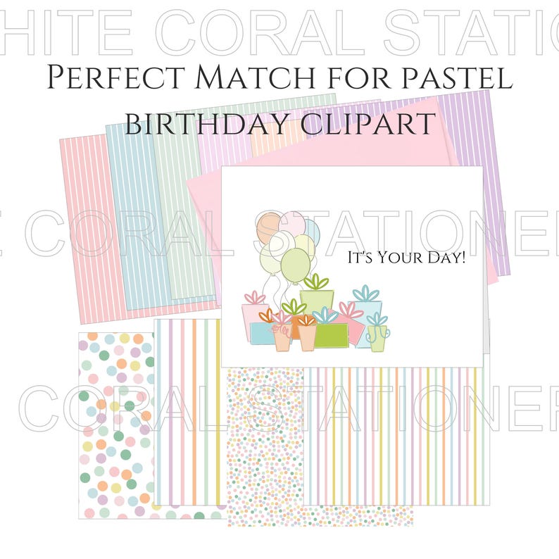 Pastel Watercolor Stripes Digital Paper, Printable Art - Etsy