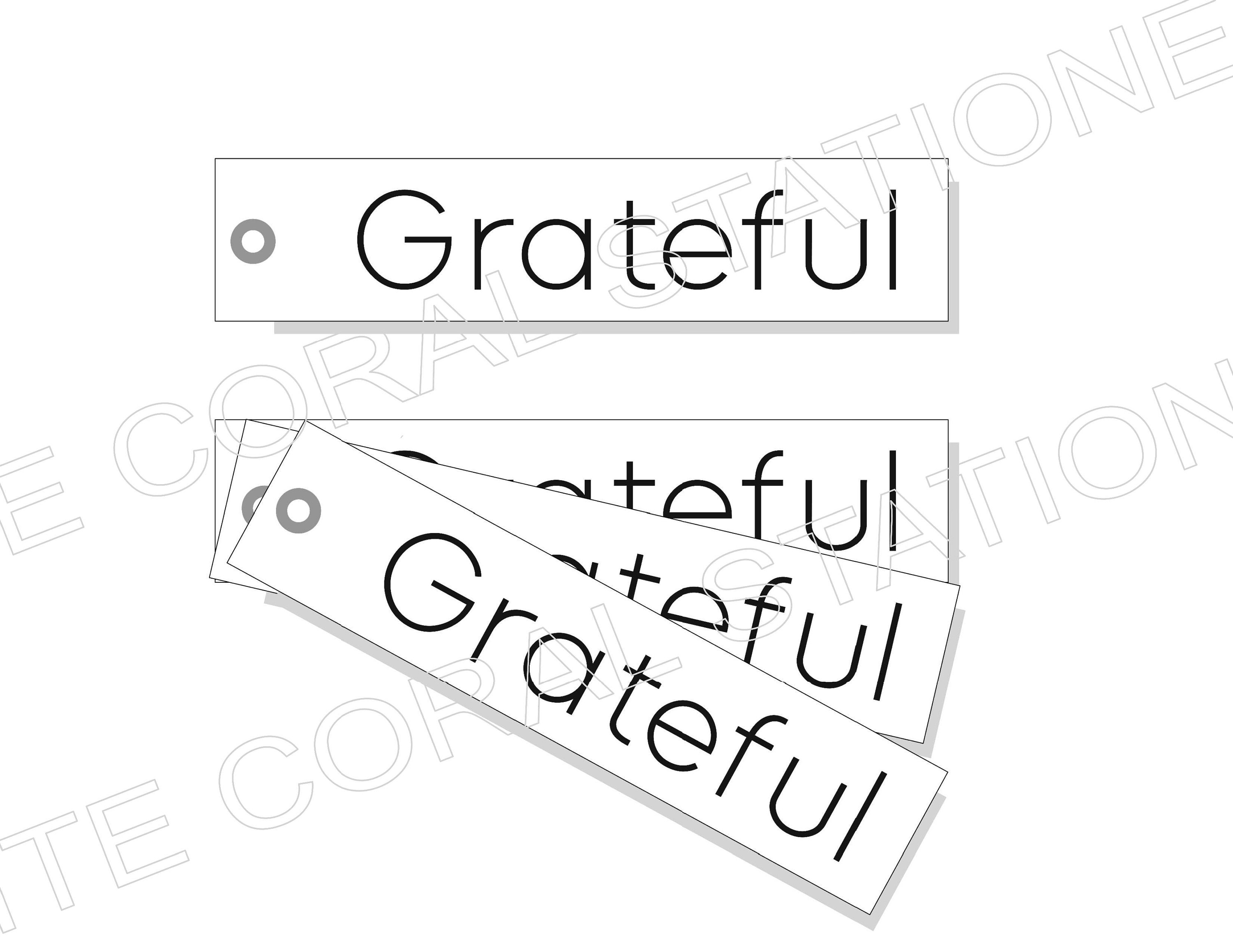 Grateful Gift Tags Wine Gift Tags Set of 4 | Etsy