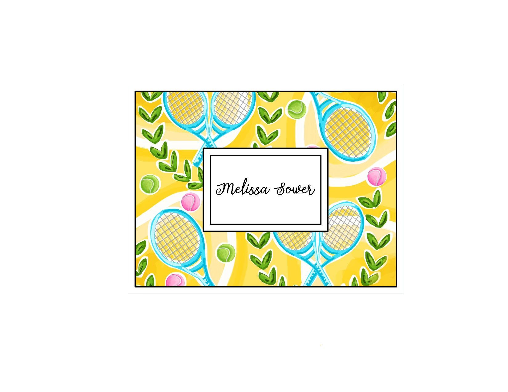 Personalized Tennis Cards Tennis Stationery Personalized | Etsy