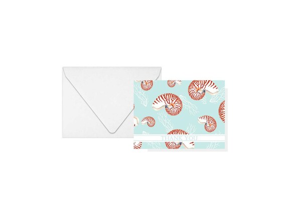 Personalized notecards with a Shell. Heavy textured card stock. Includes  envelopes. Stationery. Beach Theme. Stationary. Note Cards. Gift