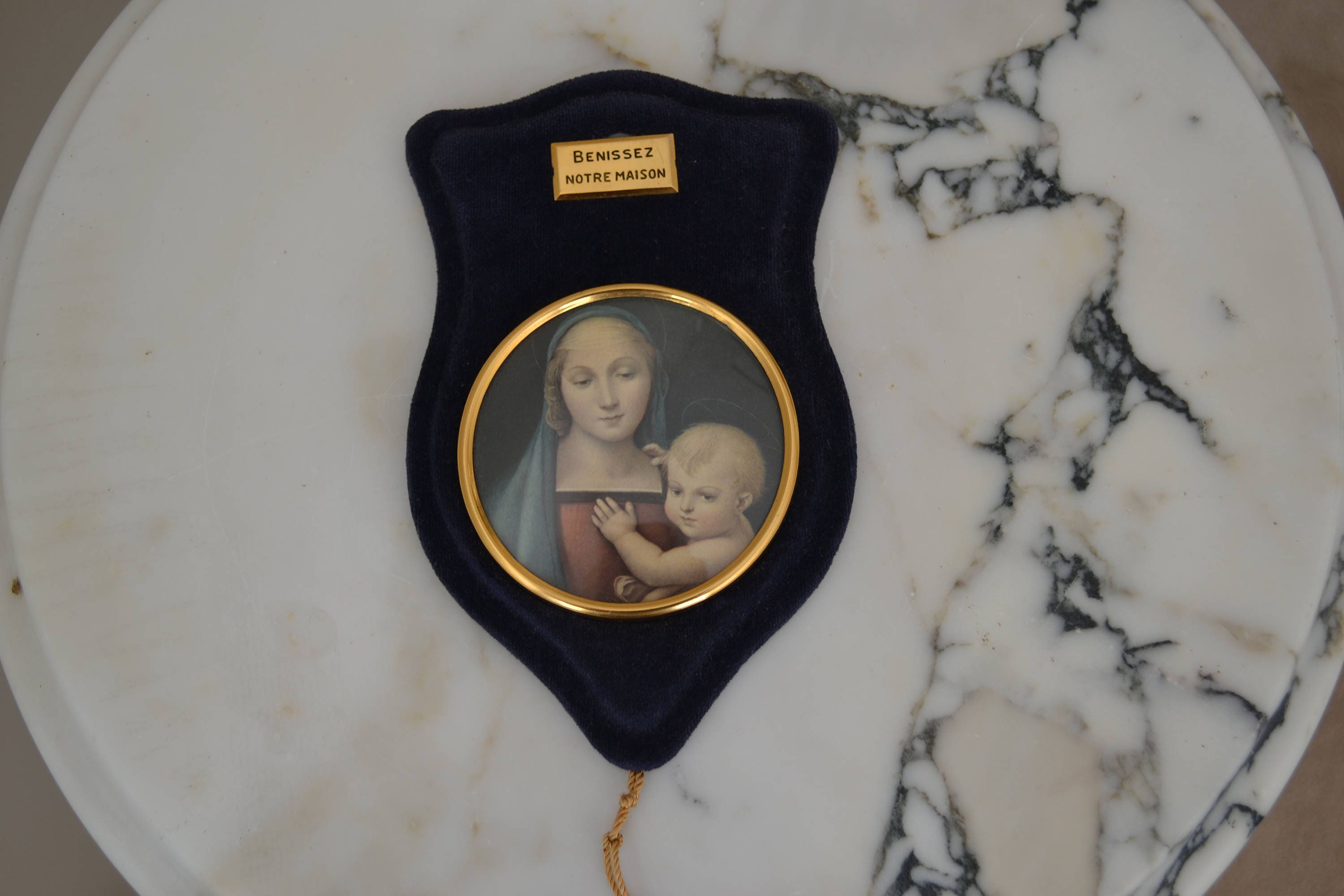 Vintage French Wall Hanging- Benissez Notre Maison - Bless Our