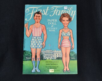 Vintage 1981 Reagan First Family  Paper Doll and Cut-Out Book  UNCUT