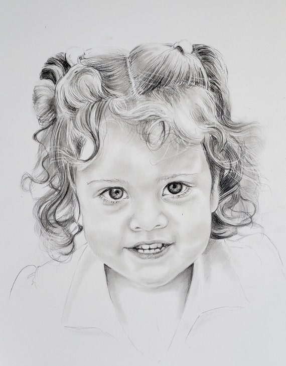 Kids Portrait Pencil Sketch, Size: A1