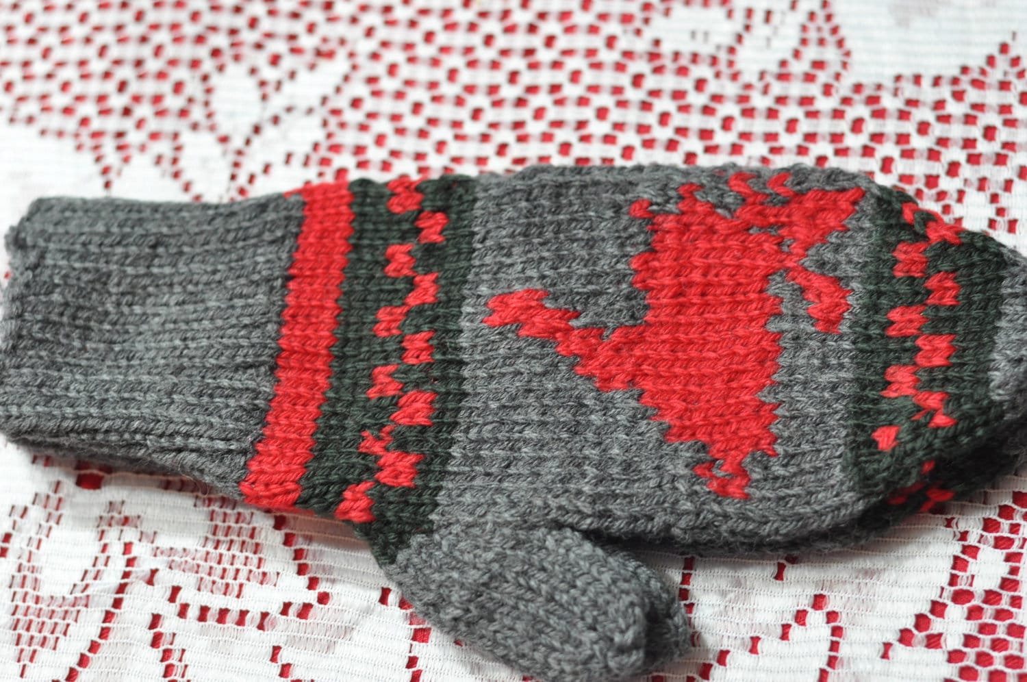 Hand Knit Newfoundland Mittens Etsy