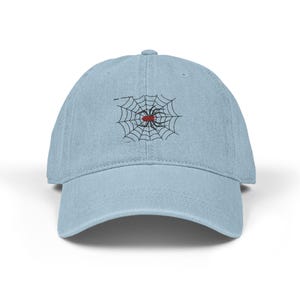 Embroidered Denim Stylish Spider Design Cap, Gift of Spider Hat for Man ...