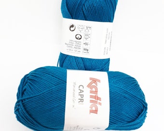 2 pelotes de fil coton de 50gr certifié Capri