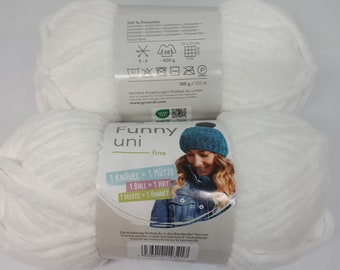 2 pelotes de 100 gr de fil chenille Funny