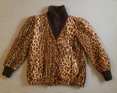 1980 39 s, faux fur coat, in cheetah print, Women 39 s size Small Medium