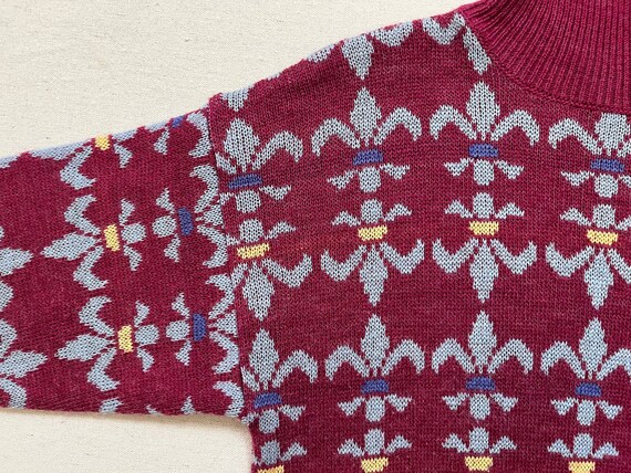 1980's, wool blend, turtleneck, sweater dress in … - image 6