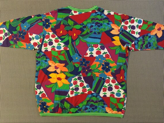 1990's, bold and colorful, abstract, floral print… - image 8