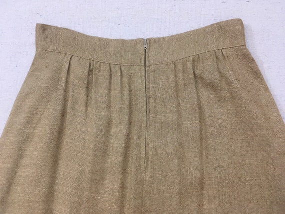 1980's, woven, rayon/flax blend, pleated skirt, i… - image 10