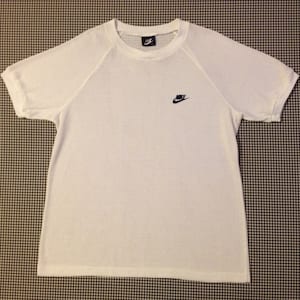 1990&#39;s, banded sleeve, net t-shirt, in white, by Nike