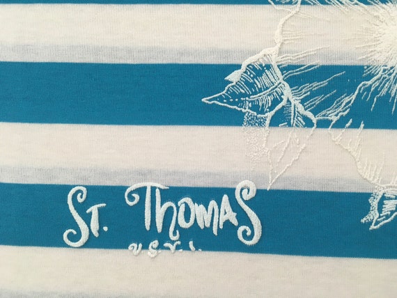 1980's, cotton, jersey knit, St. Thomas, t-shirt … - image 3