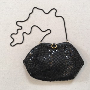 1980&#39;s, mesh metal purse, in black
