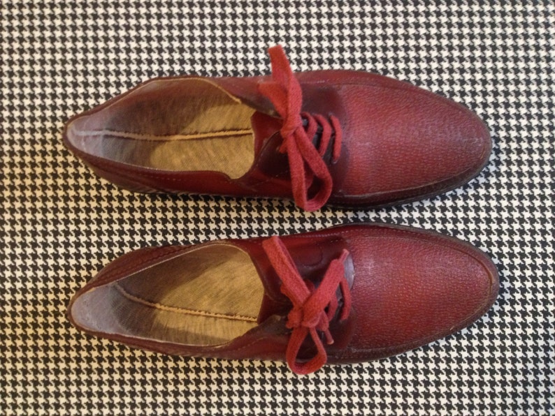 jelly oxfords in earthy mauve Women/'s size 8 rubber 1970/'s