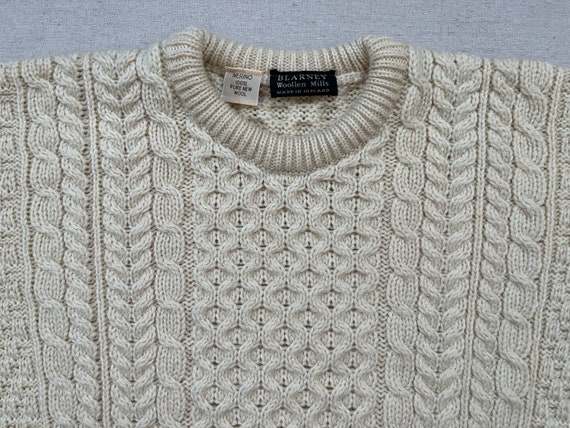 1980's, Irish, Merino wool, fisherman sweater in … - image 2