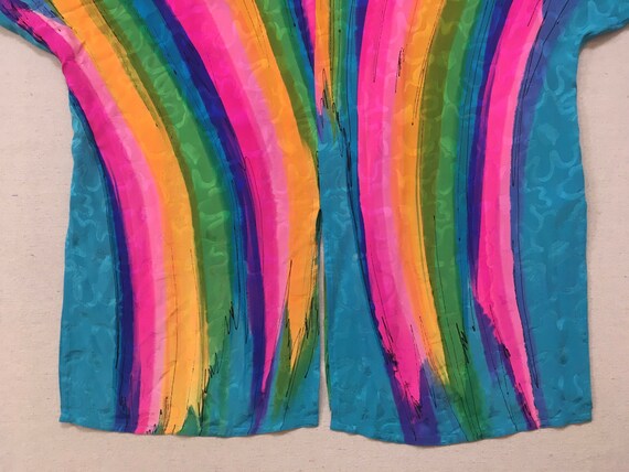 1990's, silk, split front, split sides, split bac… - image 6