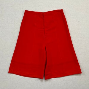 1960&#39;s, high darted waist, flare leg shorts in red